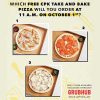 Free Take and Bake Pizza on October 1