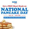 Free Stack of Pancakes at IHOP on February 25