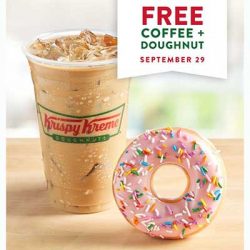 Free Coffee and Doughnut at Krispy Kreme