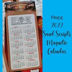 Free Sand Scripts 2022 Magnetic Calendar