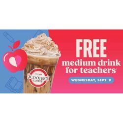Free Beverage for Educators at Scooter’s Coffee