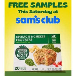 Free Veggies Made Great Frittatas at Sam’s Club